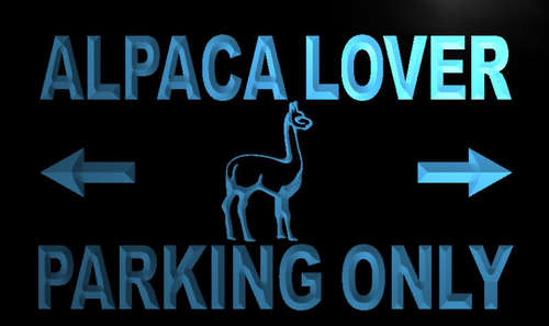 Alpaca Lover Parking Only Neon Light Sign